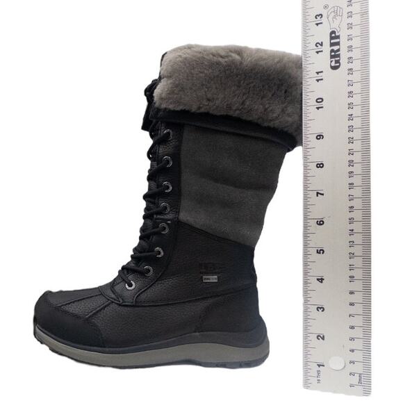 Authentic Ugg Adirondack III Tall Boot Black Gray Womens Waterproof Winter Snow - Picture 7 of 11